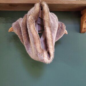 Indigo | Faux Fur Cowl Neck Scarf